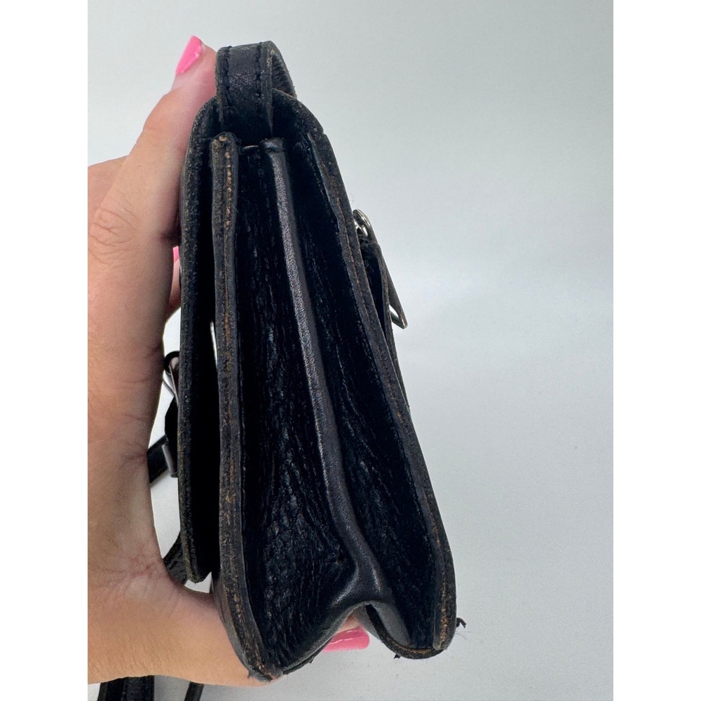 Patricia Nash Torri Black Tooled Leather Crossbody Bag Floral Embossed Boho West - Picture 2 of 11